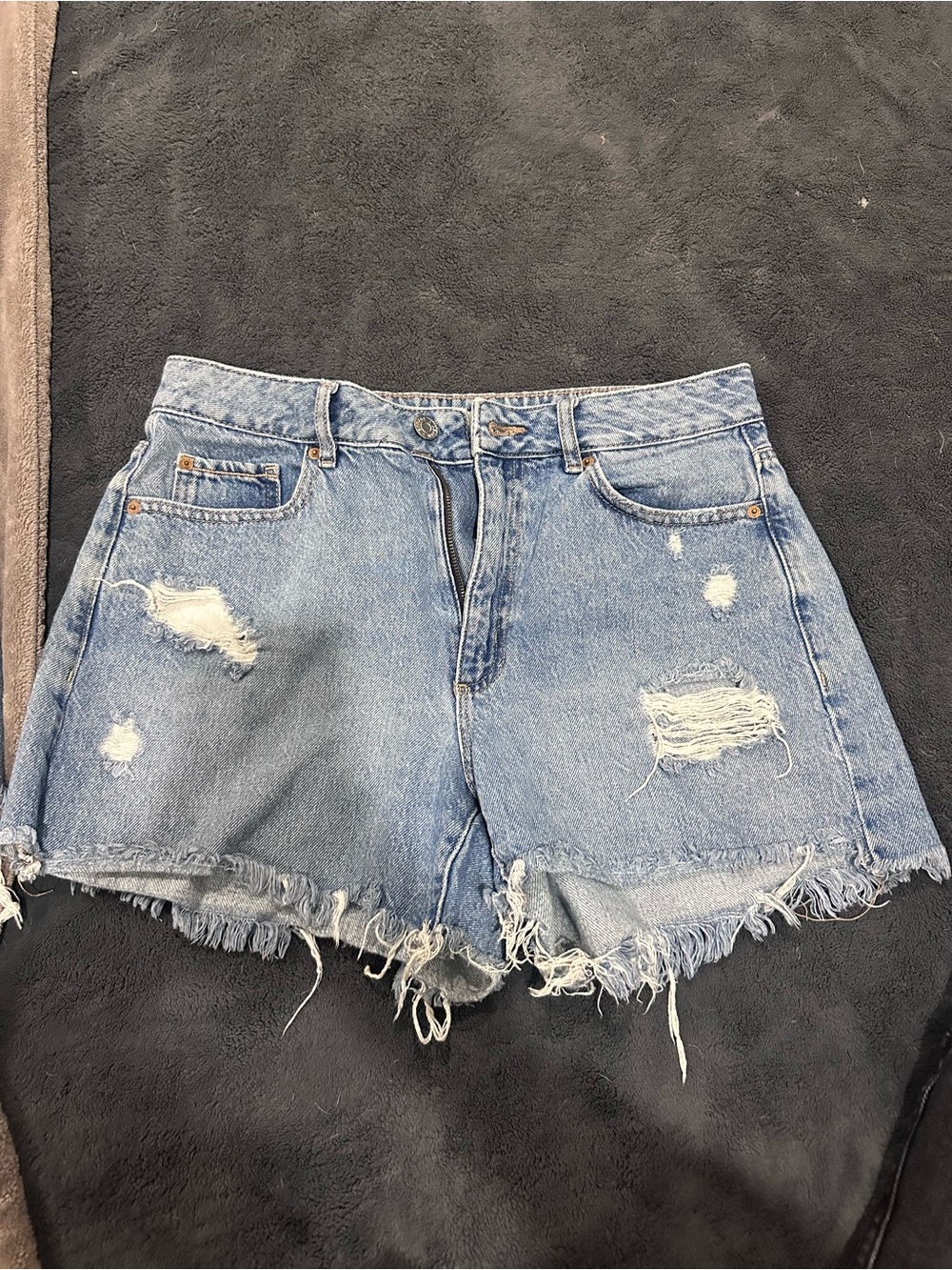 Old Navy Light Blue Distressed Denim Shorts